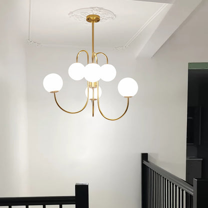 Elegant Gooseneck Chandelier with Adjustable Arms and LED Compatibilit