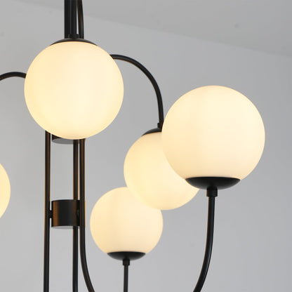 Elegant Gooseneck Chandelier with Adjustable Arms and LED Compatibilit