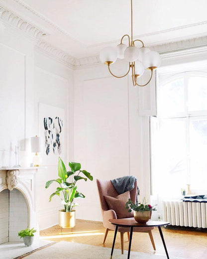 Elegant Gooseneck Chandelier with Adjustable Arms and LED Compatibilit