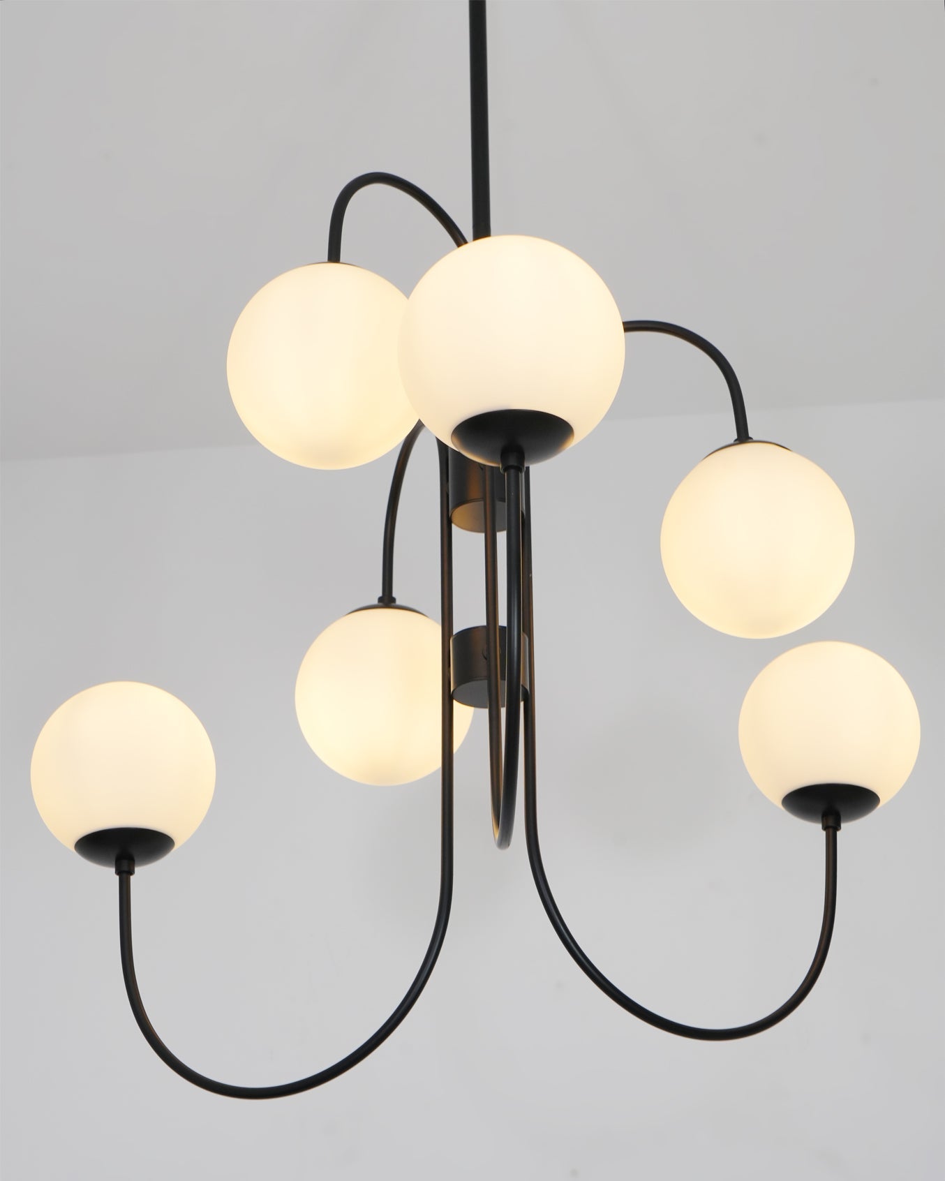Elegant Gooseneck Chandelier with Adjustable Arms and LED Compatibilit