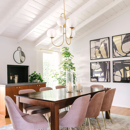 Elegant Gooseneck Chandelier with Adjustable Arms and LED Compatibilit