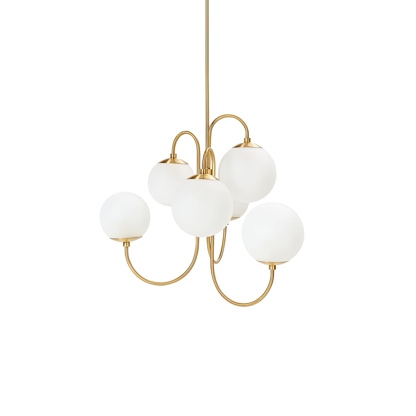 Elegant Gooseneck Chandelier with Adjustable Arms and LED Compatibilit