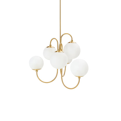 Elegant Gooseneck Chandelier with Adjustable Arms and LED Compatibilit