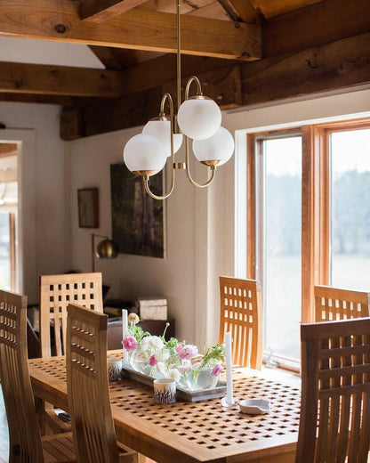 Elegant Gooseneck Chandelier with Adjustable Arms and LED Compatibilit
