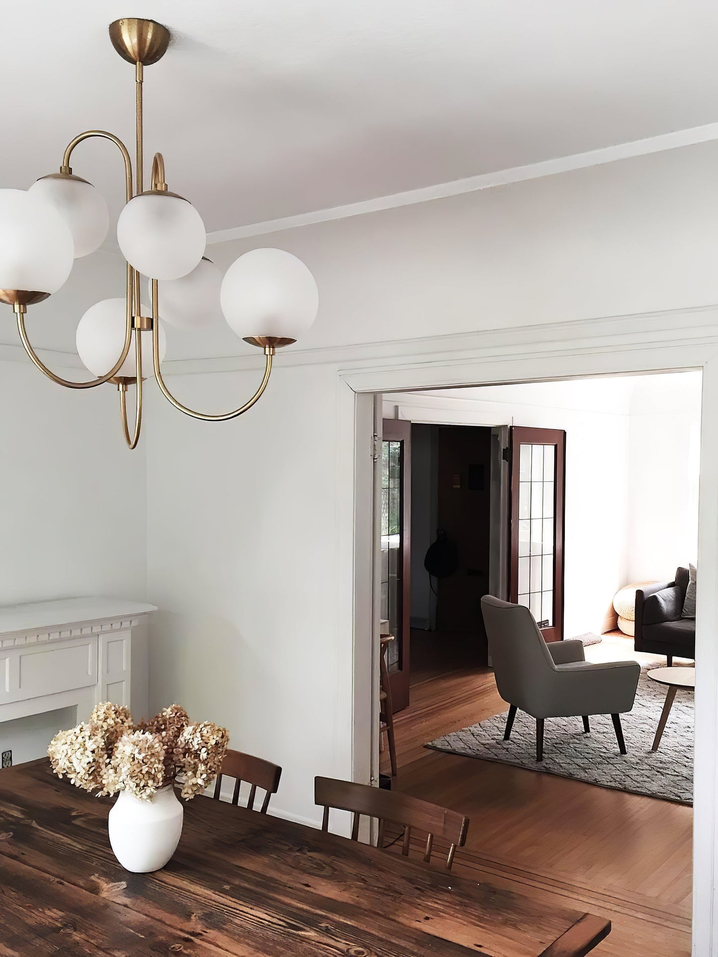 Elegant Gooseneck Chandelier with Adjustable Arms and LED Compatibilit
