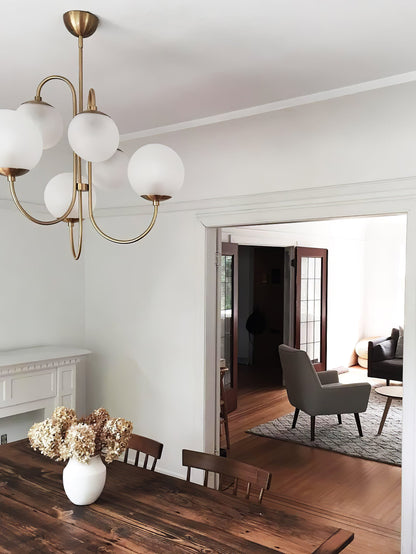 Elegant Gooseneck Chandelier with Adjustable Arms and LED Compatibilit
