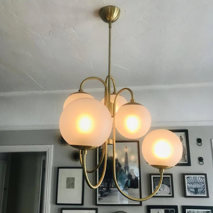 Elegant Gooseneck Chandelier with Adjustable Arms and LED Compatibilit