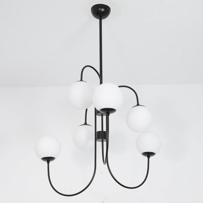 Elegant Gooseneck Chandelier with Adjustable Arms and LED Compatibilit