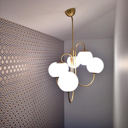 Elegant Gooseneck Chandelier with Adjustable Arms and LED Compatibilit