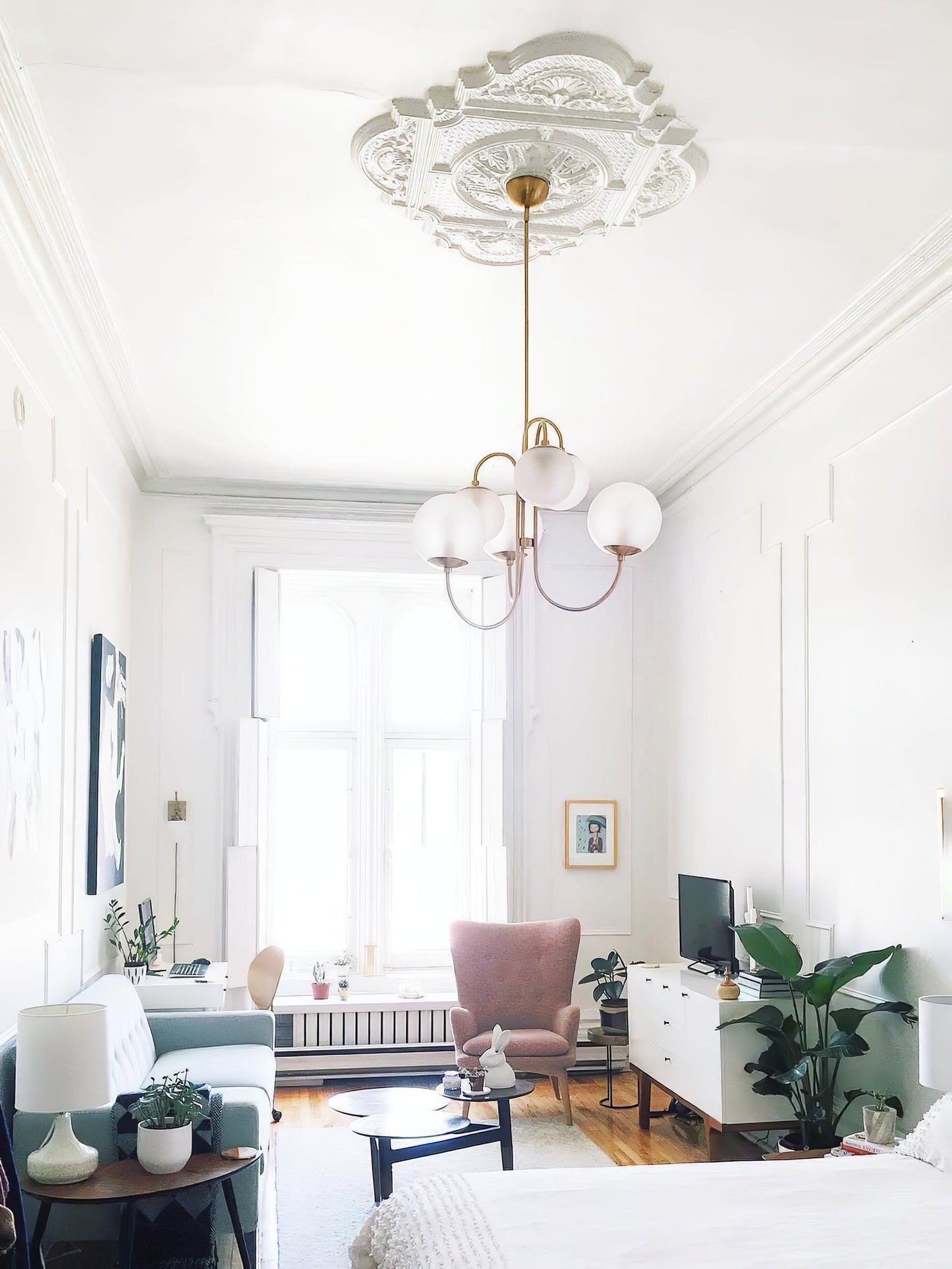 Elegant Gooseneck Chandelier with Adjustable Arms and LED Compatibilit
