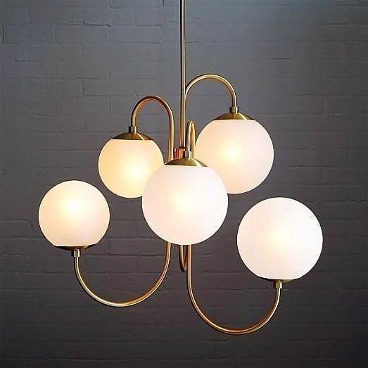 Elegant Gooseneck Chandelier with Adjustable Arms and LED Compatibilit