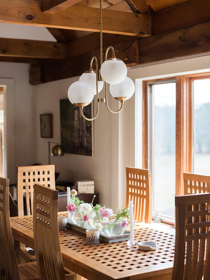 Elegant Gooseneck Chandelier with Adjustable Arms and LED Compatibilit