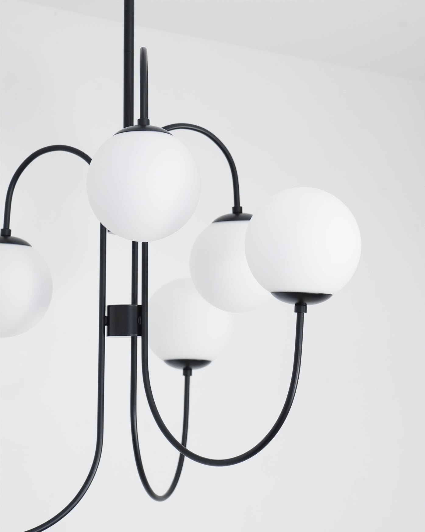 Elegant Gooseneck Chandelier with Adjustable Arms and LED Compatibilit