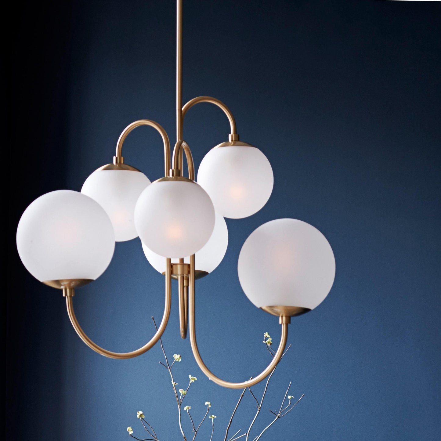 Elegant Gooseneck Chandelier with Adjustable Arms and LED Compatibilit