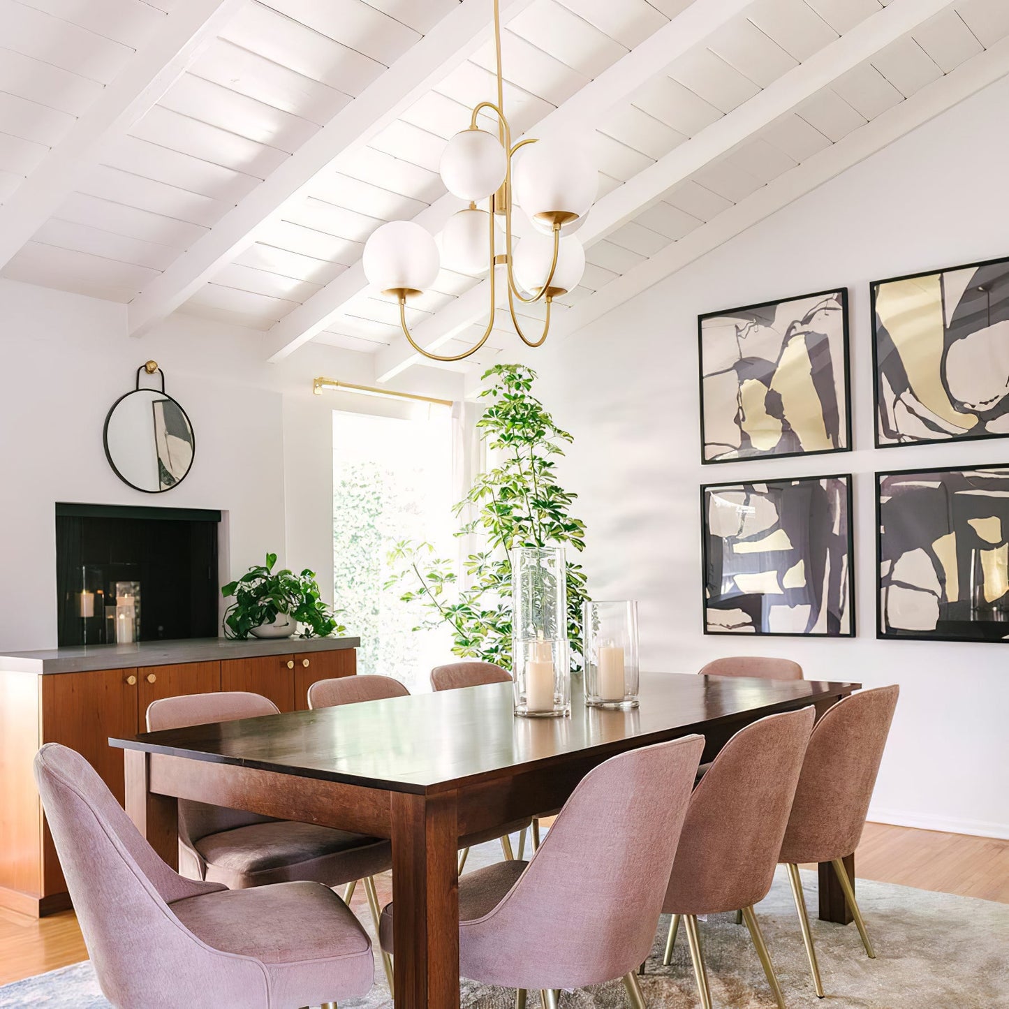 Elegant Gooseneck Chandelier with Adjustable Arms and LED Compatibilit