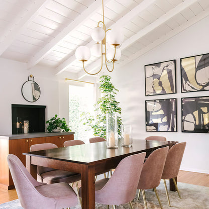 Elegant Gooseneck Chandelier with Adjustable Arms and LED Compatibilit