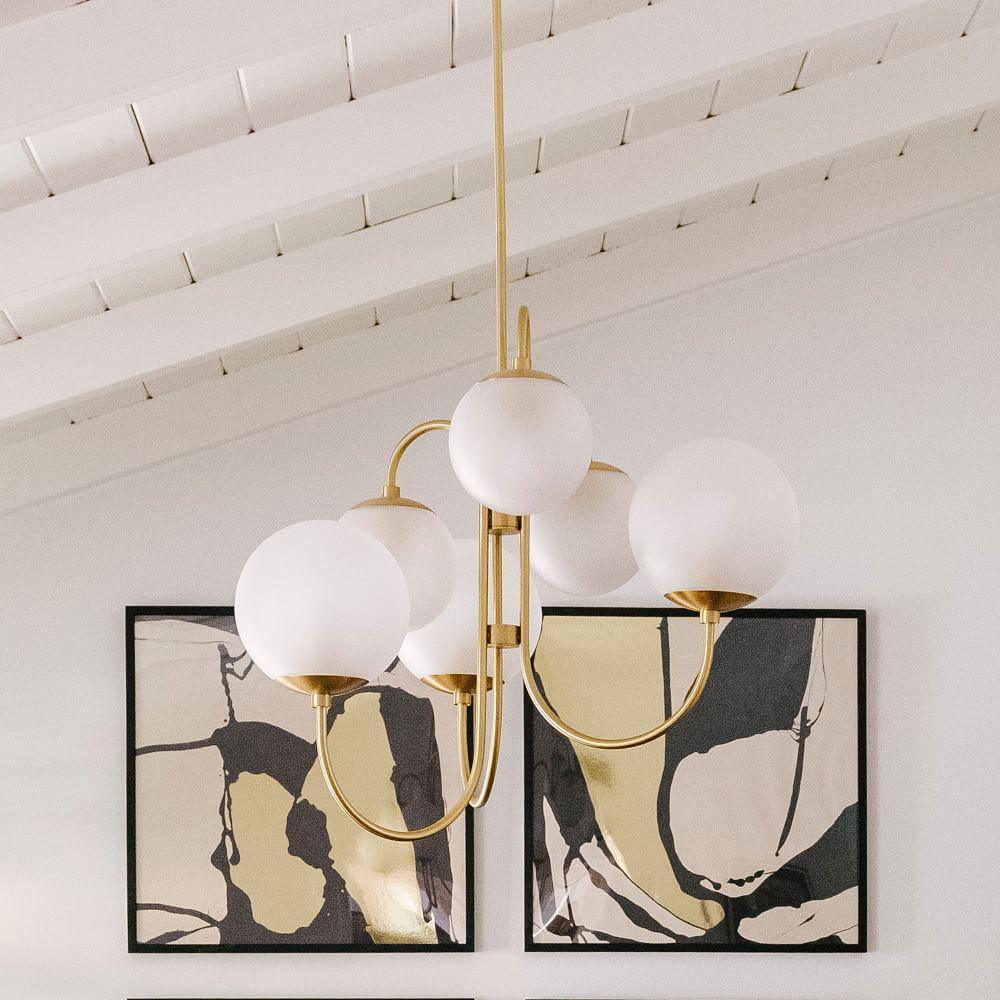 Elegant Gooseneck Chandelier with Adjustable Arms and LED Compatibilit