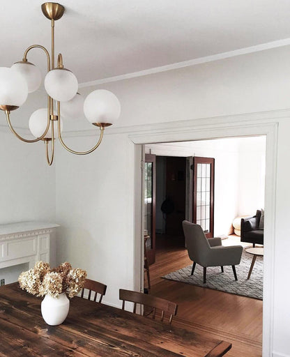 Elegant Gooseneck Chandelier with Adjustable Arms and LED Compatibilit