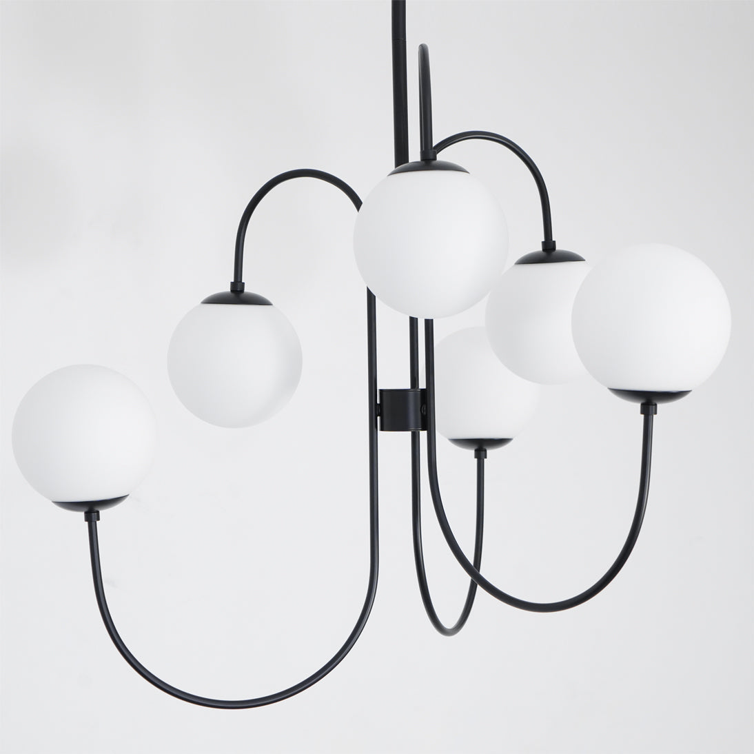 Elegant Gooseneck Chandelier with Adjustable Arms and LED Compatibilit