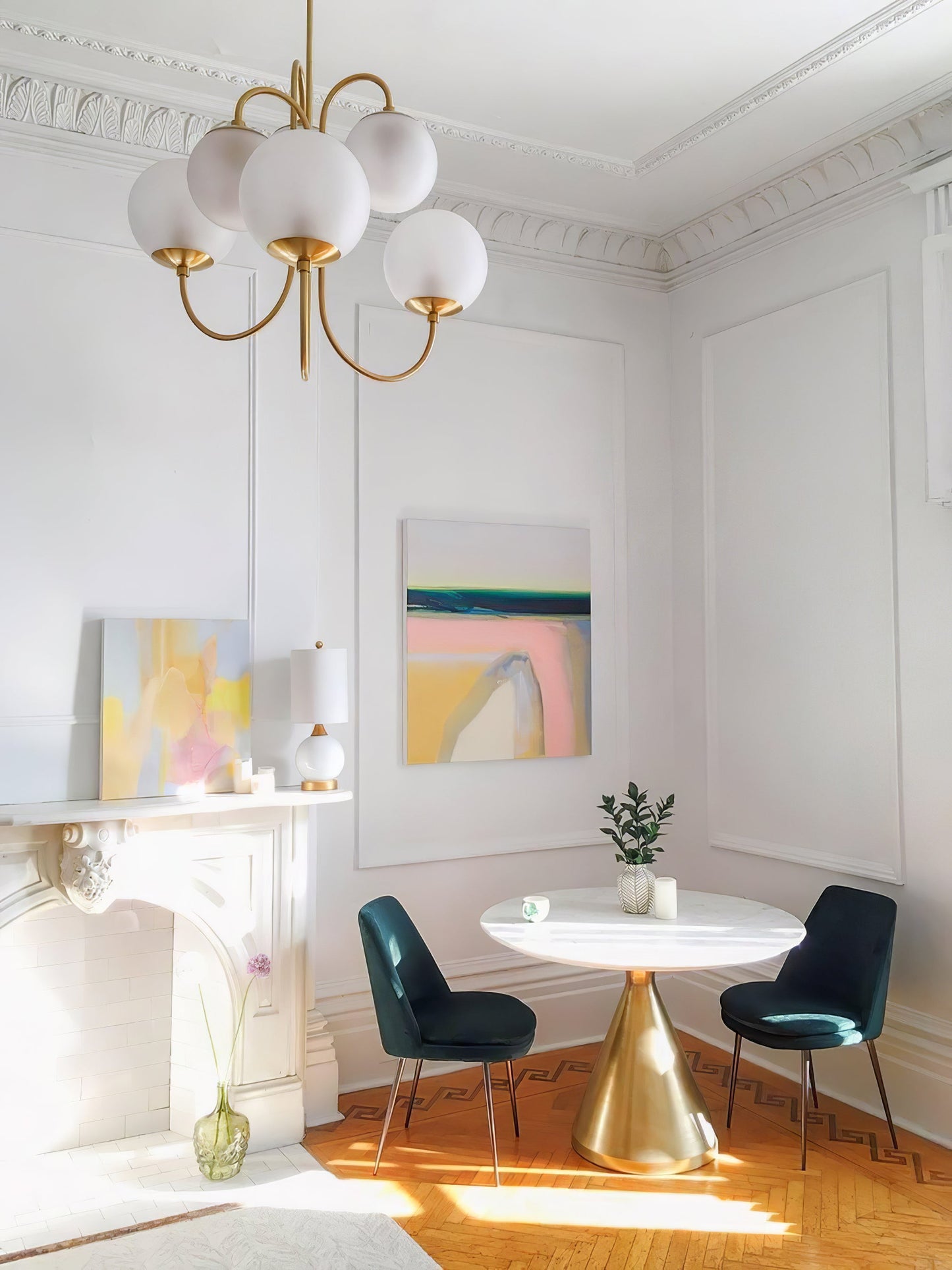 Elegant Gooseneck Chandelier with Adjustable Arms and LED Compatibilit