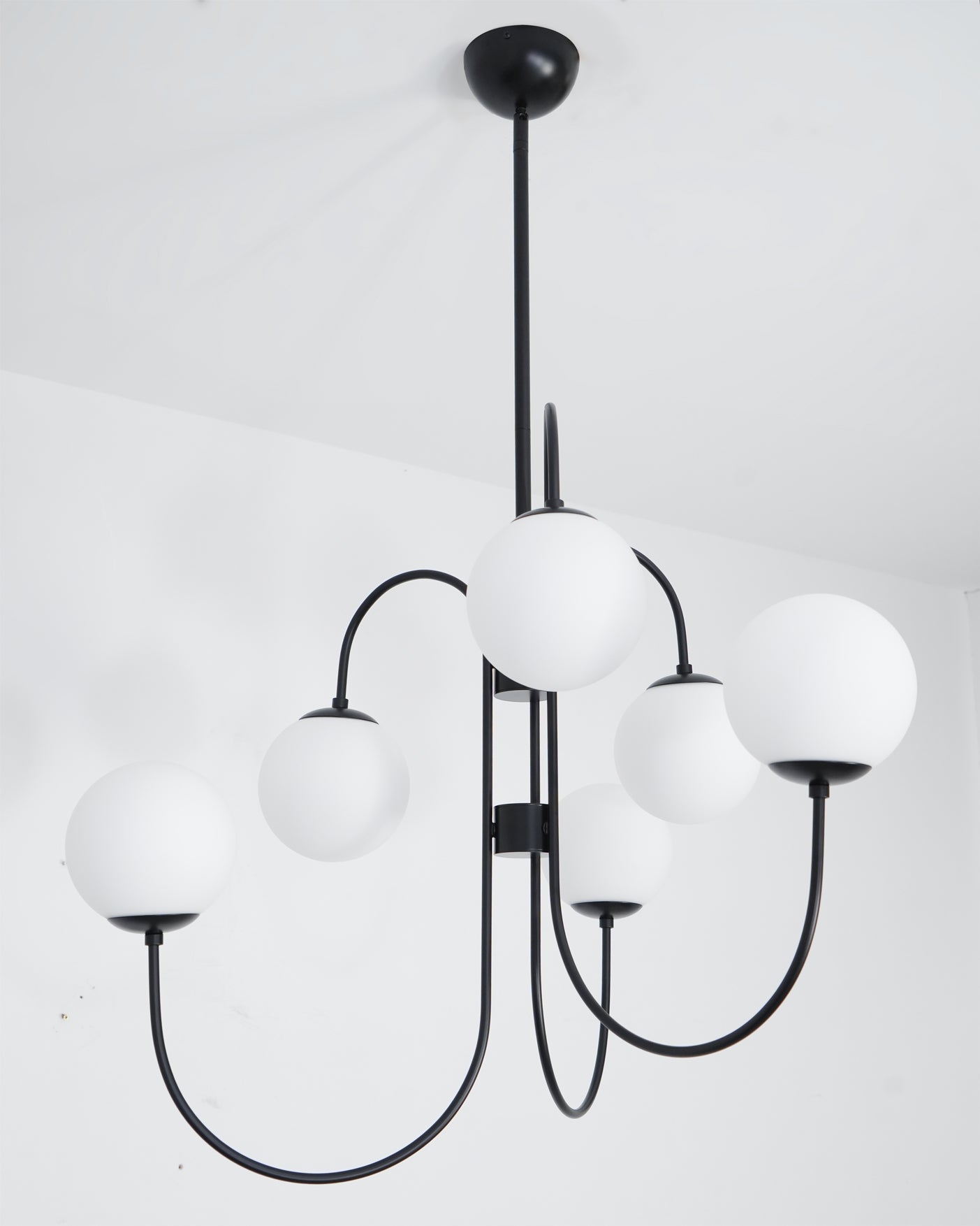 Elegant Gooseneck Chandelier with Adjustable Arms and LED Compatibilit