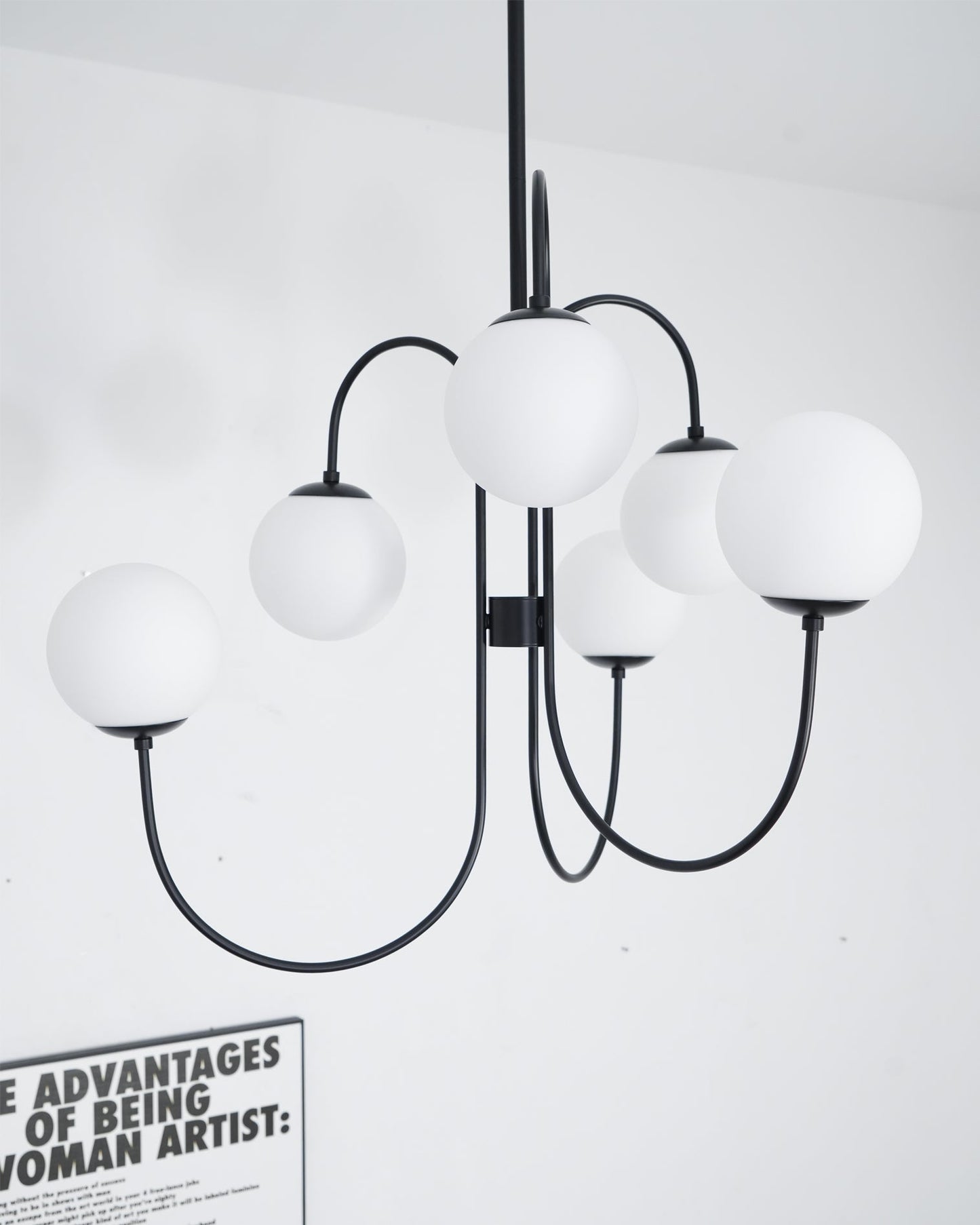 Elegant Gooseneck Chandelier with Adjustable Arms and LED Compatibilit