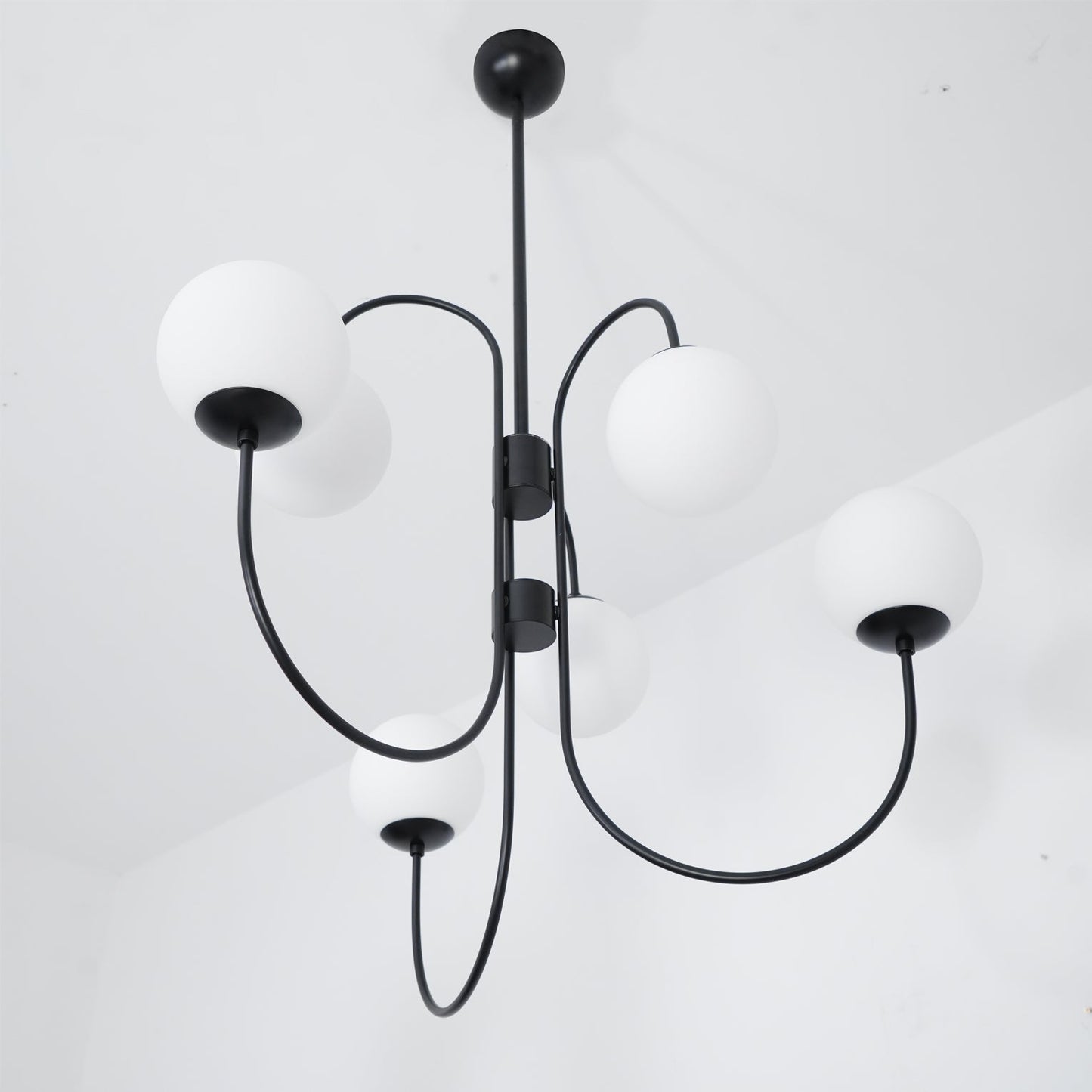 Elegant Gooseneck Chandelier with Adjustable Arms and LED Compatibilit