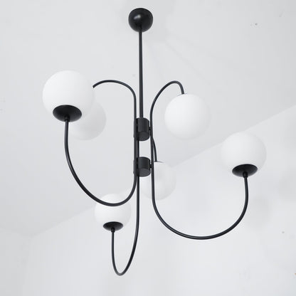 Elegant Gooseneck Chandelier with Adjustable Arms and LED Compatibilit