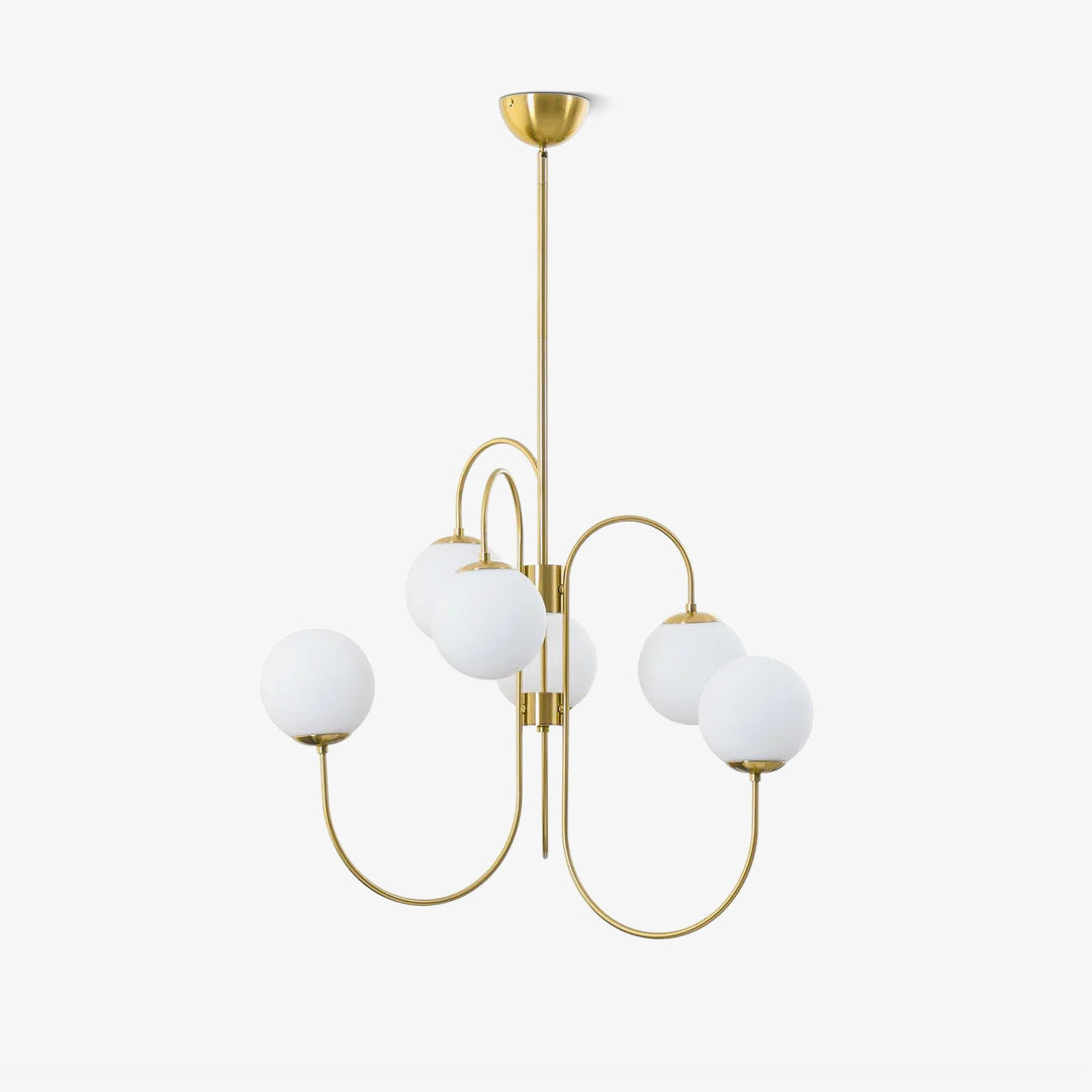Elegant Gooseneck Chandelier with Adjustable Arms and LED Compatibilit