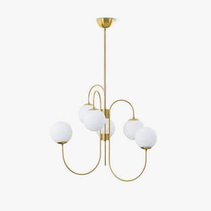 Elegant Gooseneck Chandelier with Adjustable Arms and LED Compatibilit