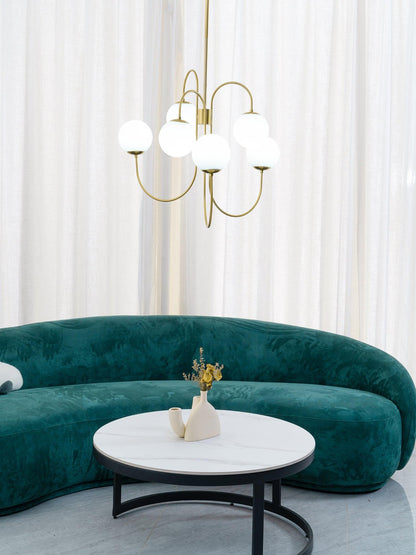 Elegant Gooseneck Chandelier with Adjustable Arms and LED Compatibilit