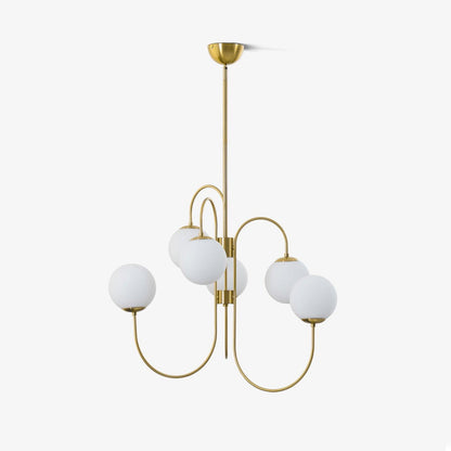 Elegant Gooseneck Chandelier with Adjustable Arms and LED Compatibilit