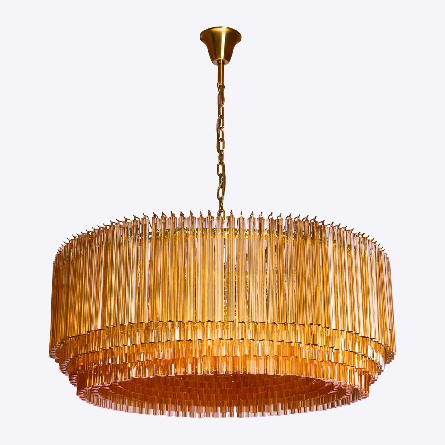 Grande Amaro Drum Chandelier - Elegant Design with Adjustable Height &