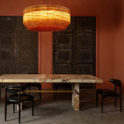Grande Amaro Drum Chandelier - Elegant Design with Adjustable Height &