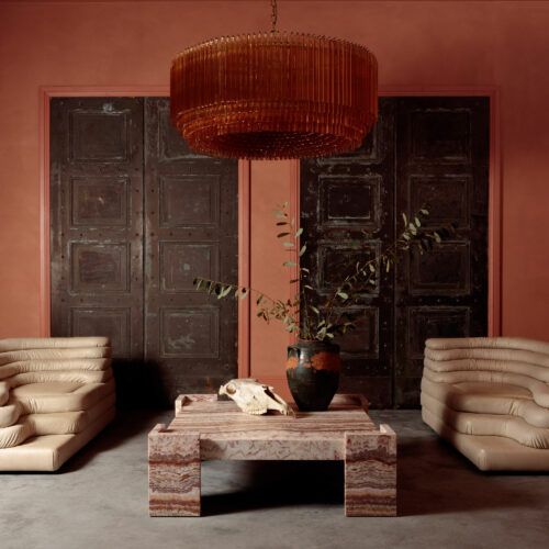 Grande Amaro Drum Chandelier - Elegant Design with Adjustable Height &