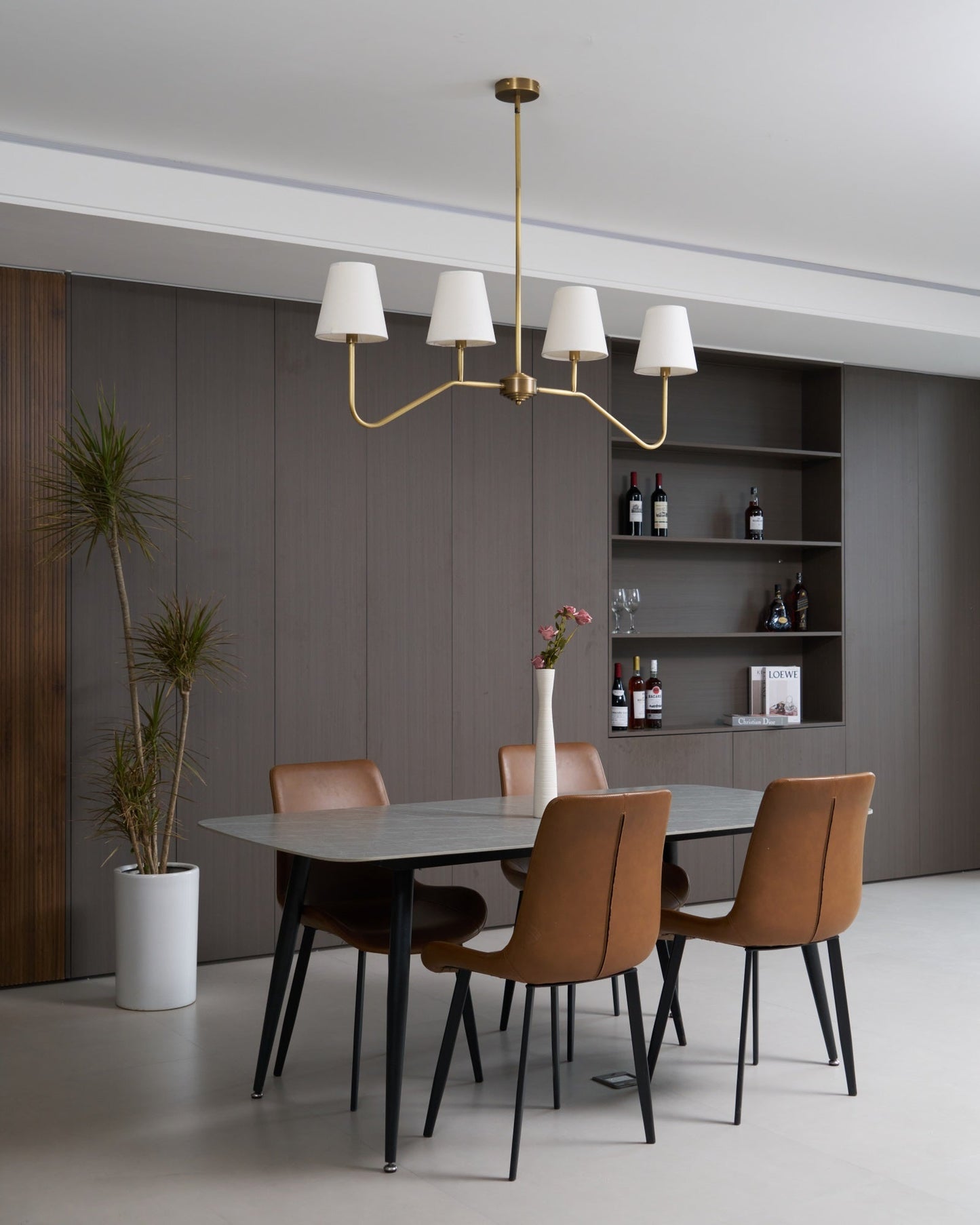 Granteau Modern Chandelier with Adjustable Height and Crystal Accents