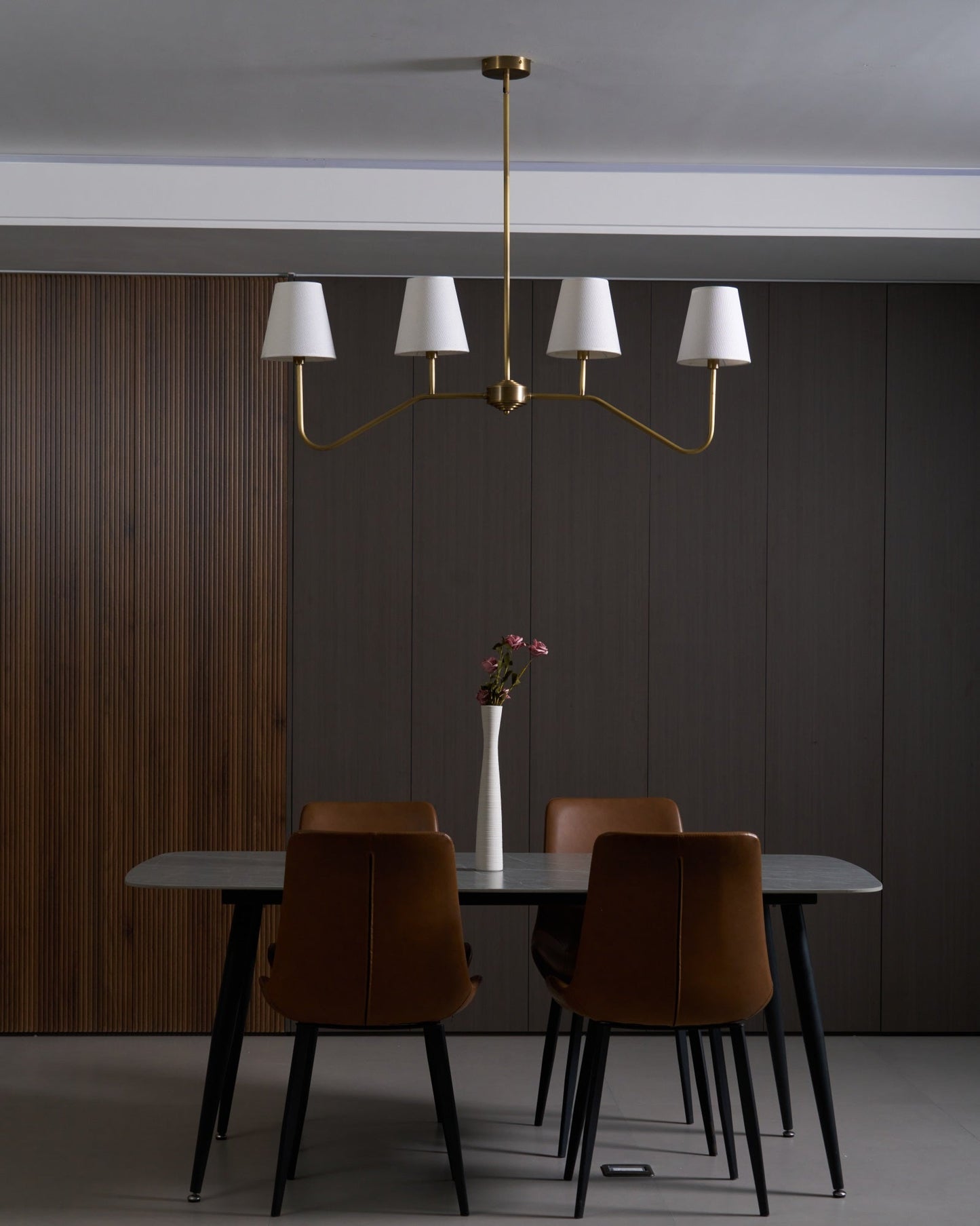 Granteau Modern Chandelier with Adjustable Height and Crystal Accents