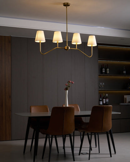 Granteau Modern Chandelier with Adjustable Height and Crystal Accents