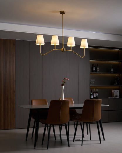 Granteau Modern Chandelier with Adjustable Height and Crystal Accents