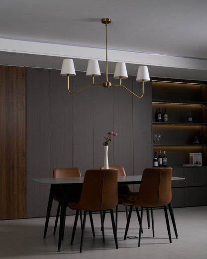 Granteau Modern Chandelier with Adjustable Height and Crystal Accents