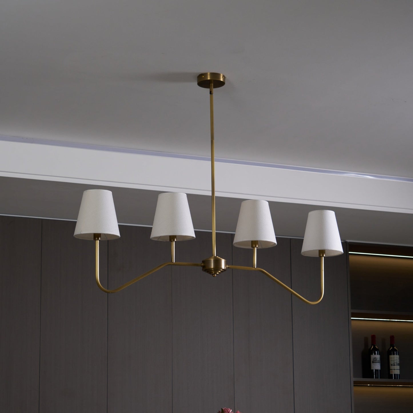 Granteau Modern Chandelier with Adjustable Height and Crystal Accents