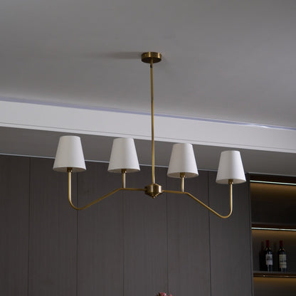 Granteau Modern Chandelier with Adjustable Height and Crystal Accents