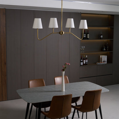 Granteau Modern Chandelier with Adjustable Height and Crystal Accents