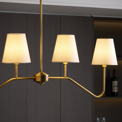 Granteau Modern Chandelier with Adjustable Height and Crystal Accents
