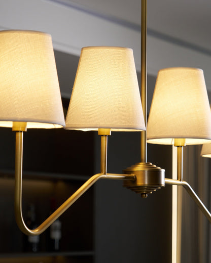 Granteau Modern Chandelier with Adjustable Height and Crystal Accents