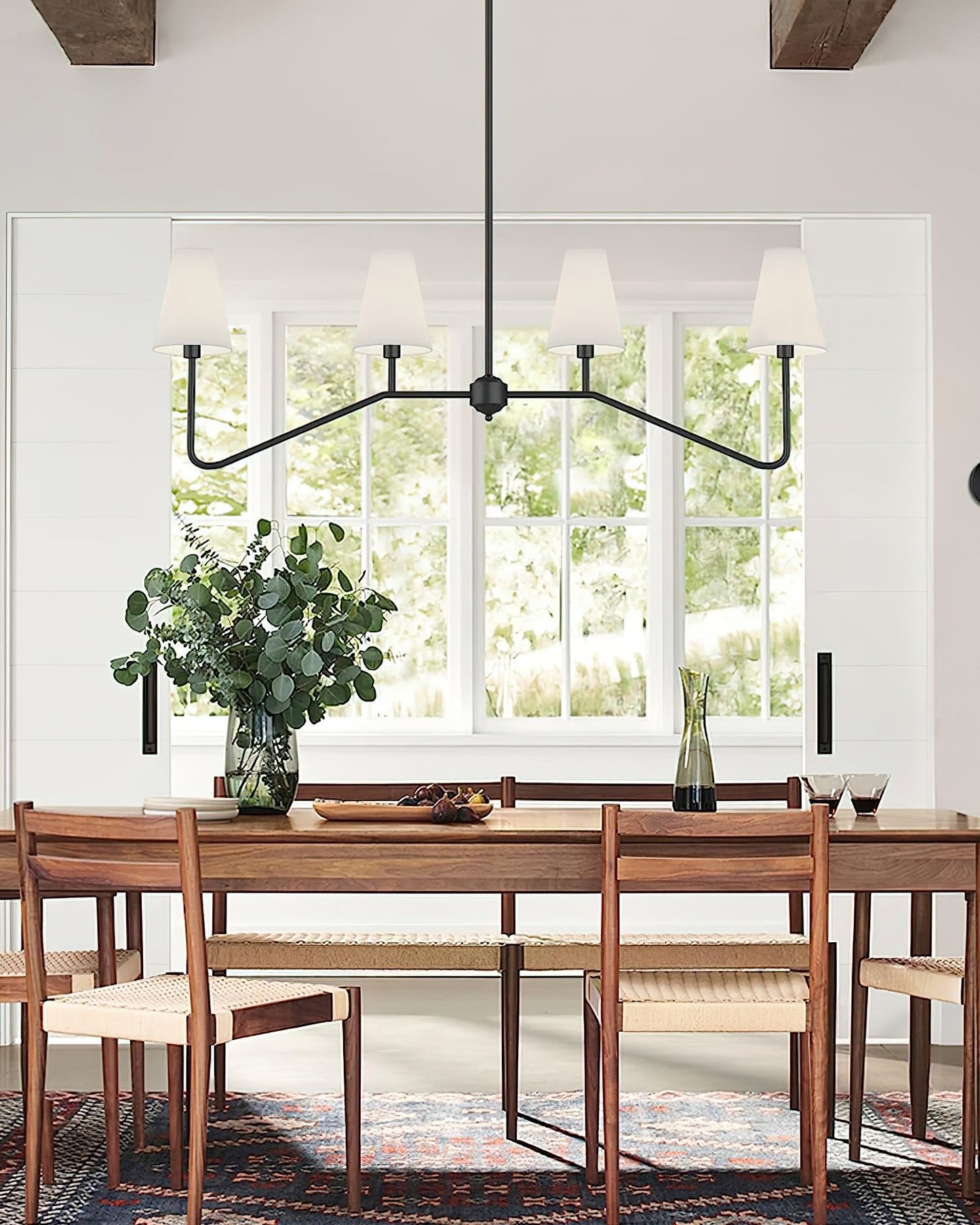 Granteau Modern Chandelier with Adjustable Height and Crystal Accents