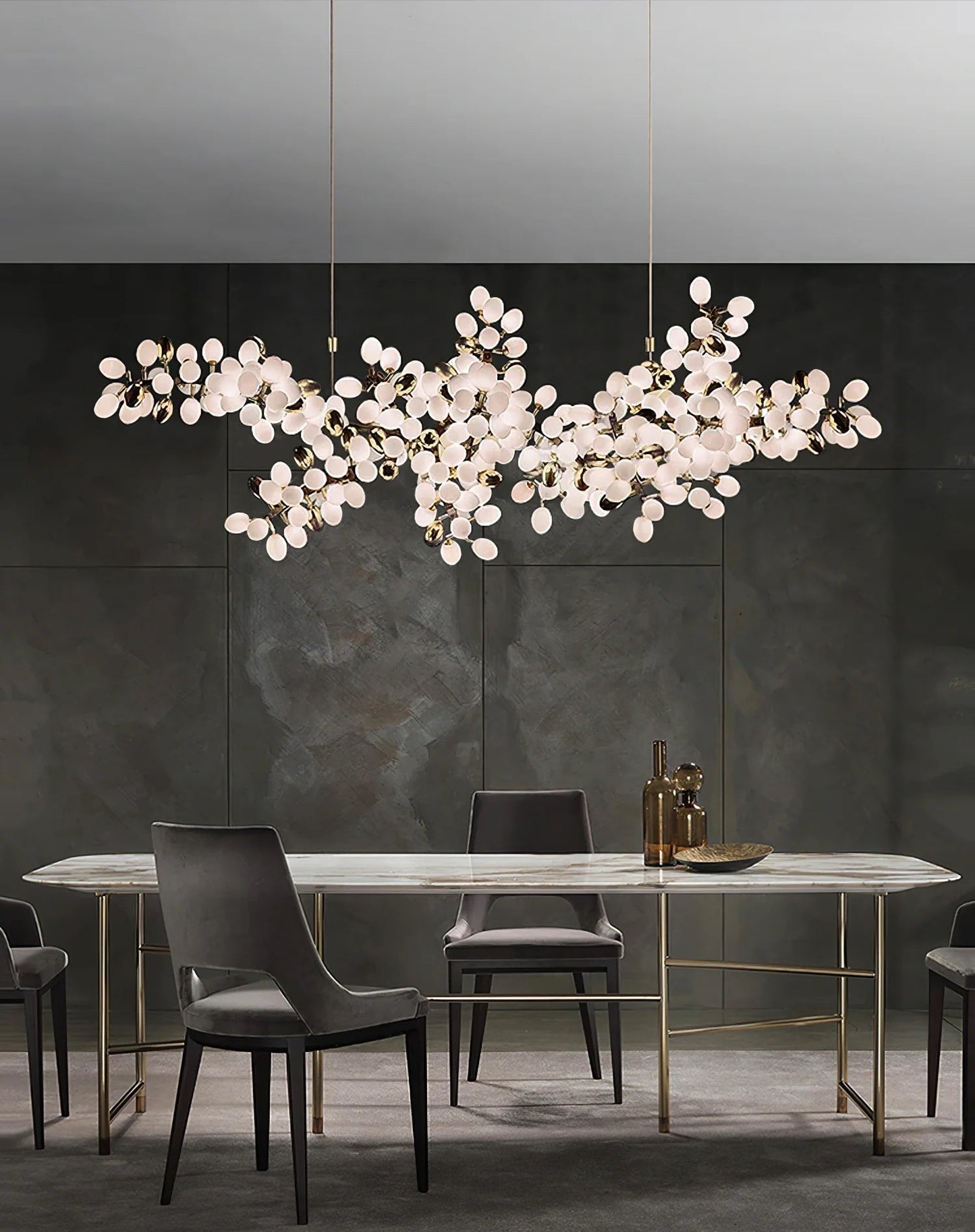 Selene Droplet Chandelier - Elegant Crystal Design with Adjustable Hei