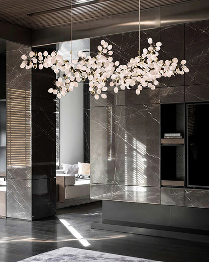 Selene Droplet Chandelier - Elegant Crystal Design with Adjustable Hei