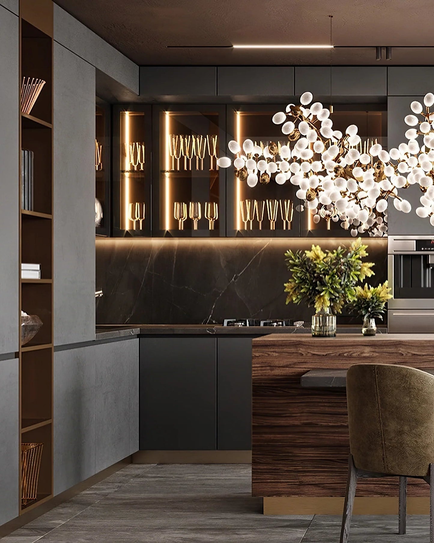 Selene Droplet Chandelier - Elegant Crystal Design with Adjustable Hei