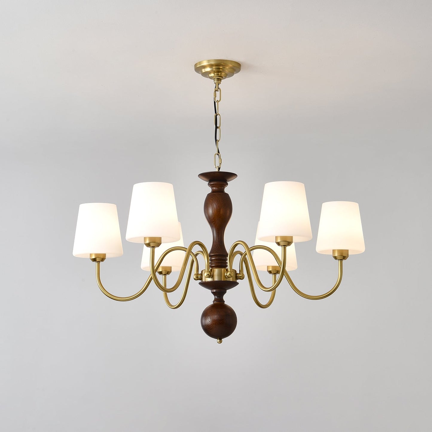 Grove Haven Chandelier - Elegant Design with Adjustable Height & LED B